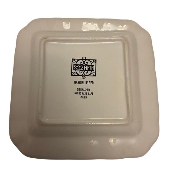 Gabrielle Red Scalloped Edge Appetizer Dish/Jewelry Tray - Picture 3 of 10